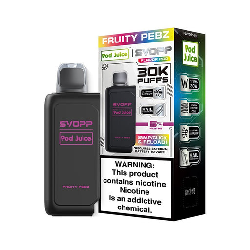 OXBAR X Pod Juice SVOPP 30K disposable pod featuring 1.0 ohm dual mesh coils for smooth, flavorful vapor.