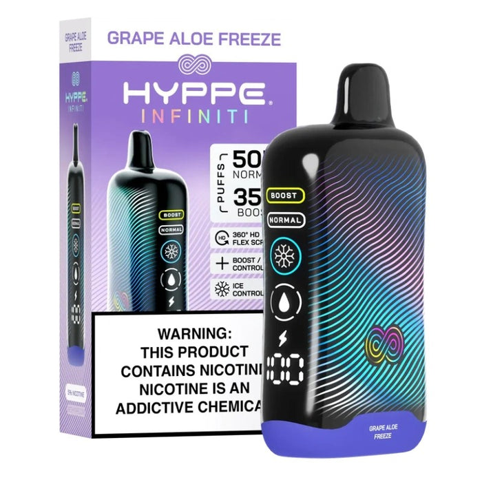 VapeNearShop Hyppe Infiniti 50K disposable vape with premium flavor variety.