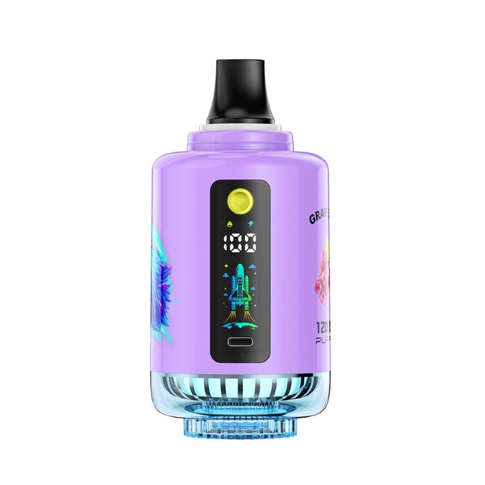 ATVS 120K e-hookah with intense flavors like Mango Ice, Peach Ice, and Blue Razz Lemonade.