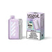 Side view of VOZOL Vista 40K vape with digital screen displaying battery life and e-juice level for long-lasting vaping.