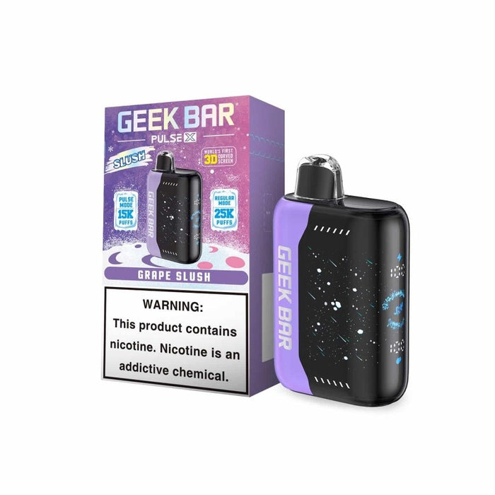 Rechargeable Geek Bar Pulse X 25K with 820mAh battery and up to 25,000 puffs at VapeNear.