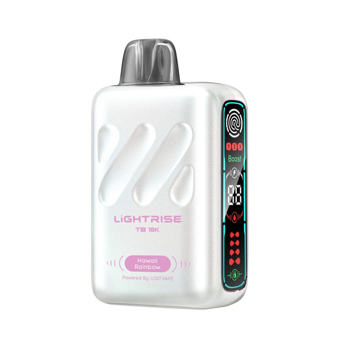 Eye-catching Light Rise TB 18K disposable vape available in multiple vibrant colors. Upgrade your vaping experience with VapeNear’s best selection.