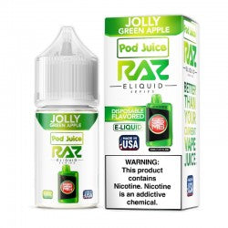 Pod Juice Raz E-Juice 30ml – a compact, high-quality e-liquid with bold flavors, now available at VapeNear Online Vape Shop.