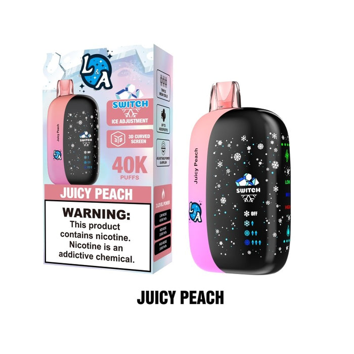 Massive 40,000 puffs with the L&A Switch 40000, now available at VapeNear online vape shop.