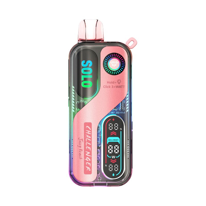 Peach Berry Ice SoloBar Solo 30K Disposable Vape for sweet and fruity ice-cold flavors.