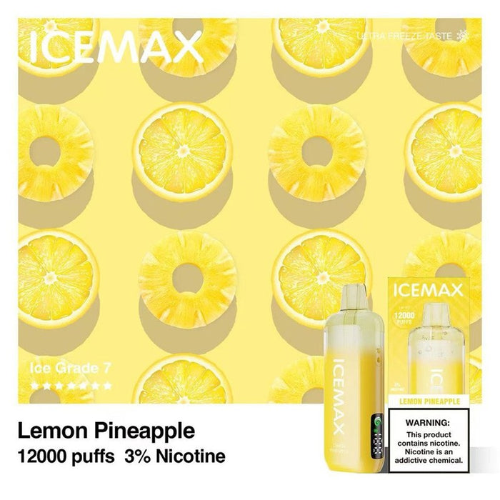 Miami Mint Icemax 12K disposable vape with cool mint flavor for fresh clouds