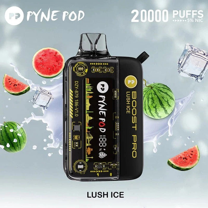 Sidelight customization feature for the Pyne Pod Boost Pro Disposable Vape.