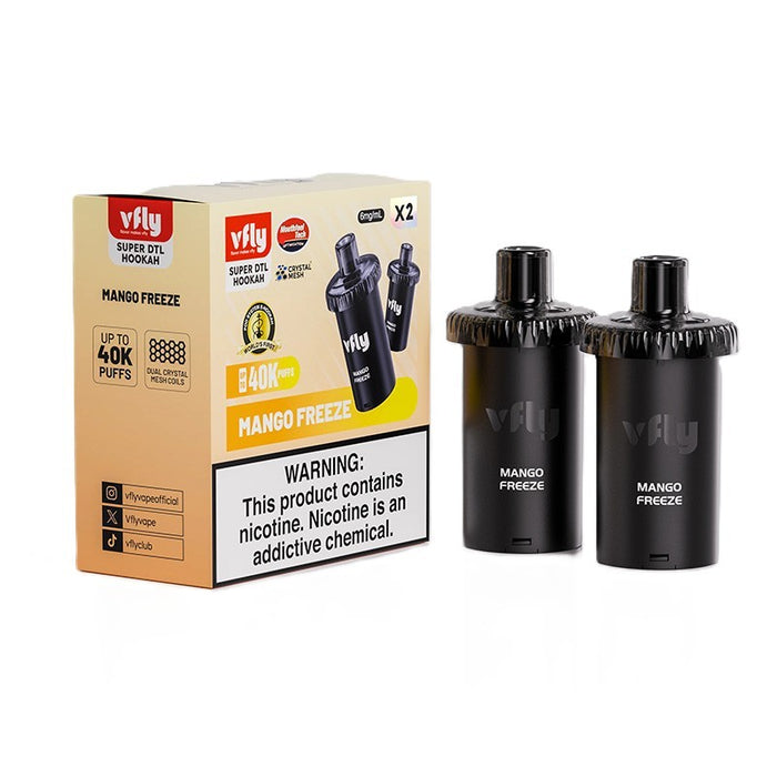 Mighty Mint VFLY Super DTL 40K Pod delivering refreshing mint vape clouds.
