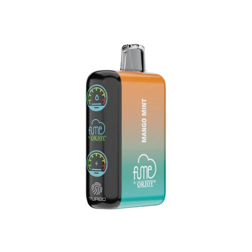 Long-lasting 0% nicotine Fume Prime Zero 20K rechargeable disposable vape with turbo flavor mode.
