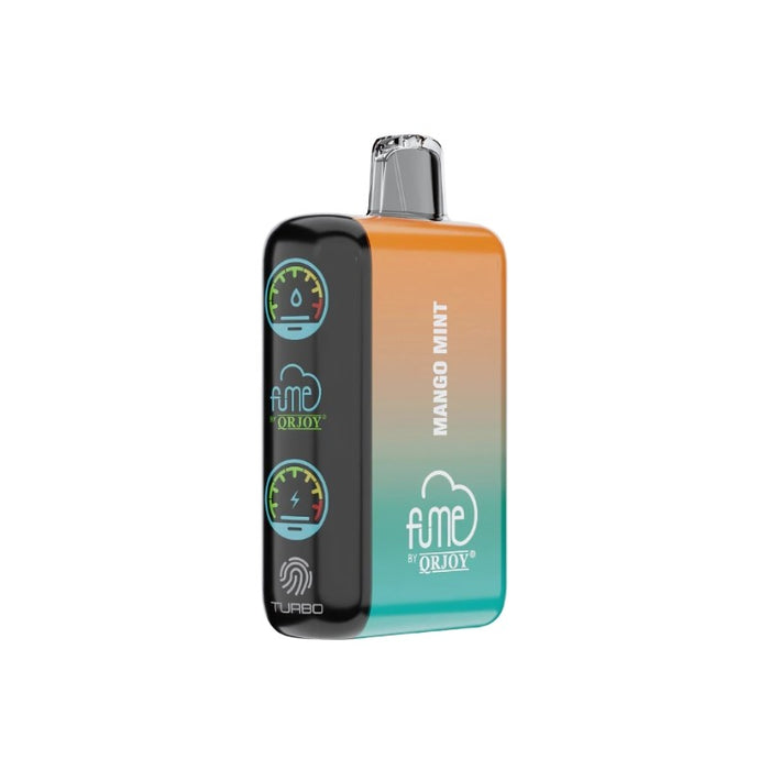 Long-lasting 0% nicotine Fume Prime Zero 20K rechargeable disposable vape with turbo flavor mode.