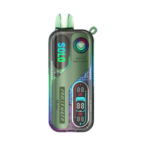 SoloBar Solo 30K Disposable Vape featuring 880mAh rechargeable battery for long-lasting vaping sessions.