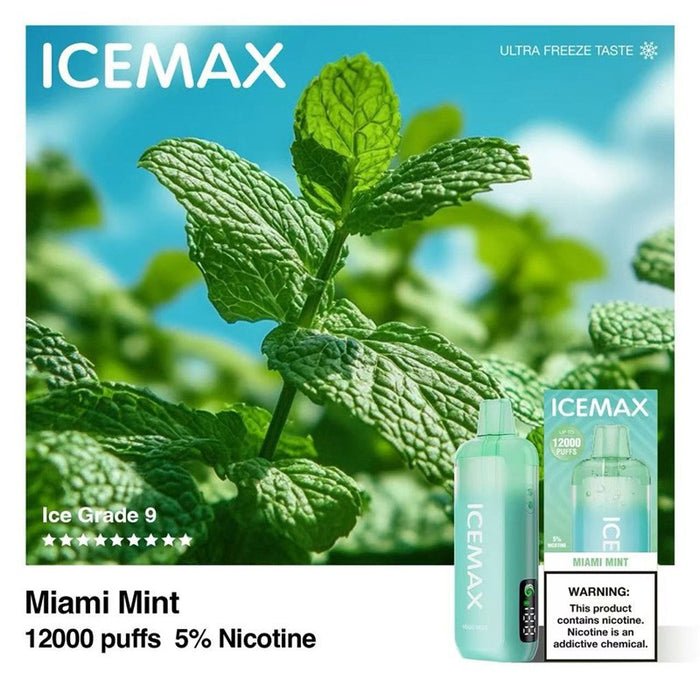 Icemax 12K disposable vape in Jasmine Milk Tea flavor for refreshing vaping experience.