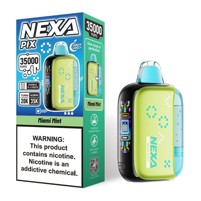Watermelon Ice NEXA PIX rechargeable vape with icy watermelon flavor.