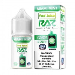 Find Pod Juice Raz E-Juice 30ml at VapeNear, a premium nicotine salt e-liquid designed for pod systems and rich flavor delivery.