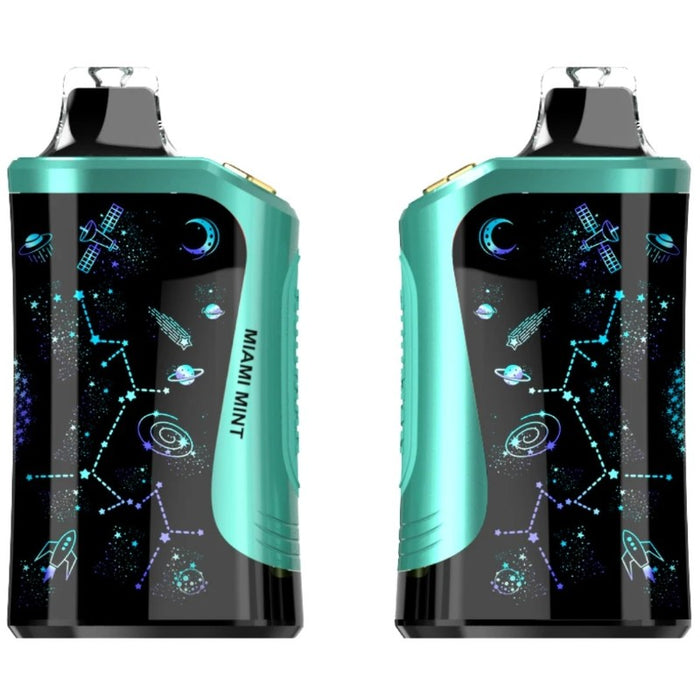 Rodman MVP 65K disposable vape featuring 3D curved LED display and cosmic visuals for real-time vaping data.
