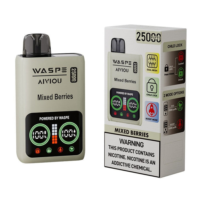 High-capacity Waspe 25000 Disposable Vape with a compact and ergonomic design.