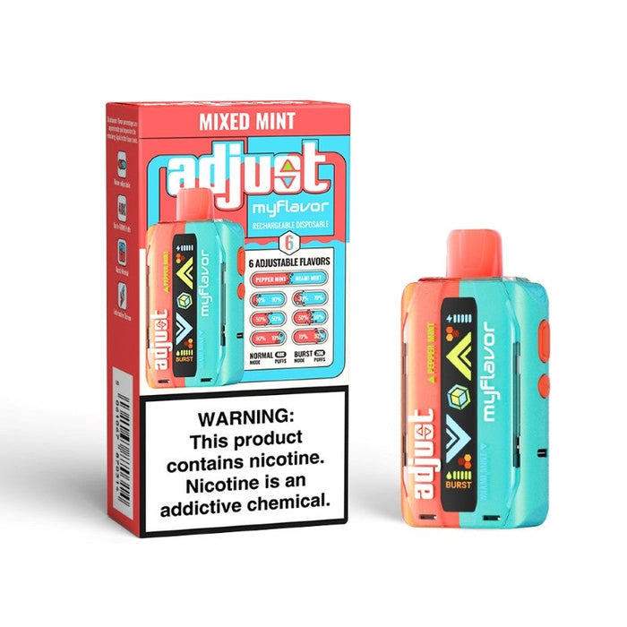 Versatile Adjust MyFlavor 40000 disposable vape offering adjustable flavor intensity. Shop premium disposables at VapeNear online vape shop today!