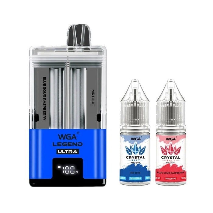 WGA Legend Ultra 30K rechargeable disposable vape with 650mAh battery and Type-C charging