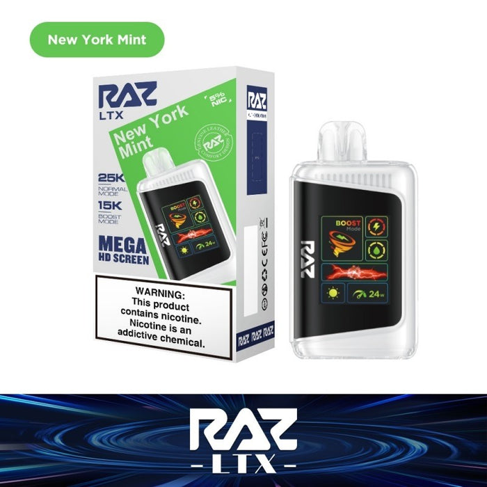 RAZ LTX 25K Disposable Vape with dual modes (Normal and Boost) for customizable vaping.