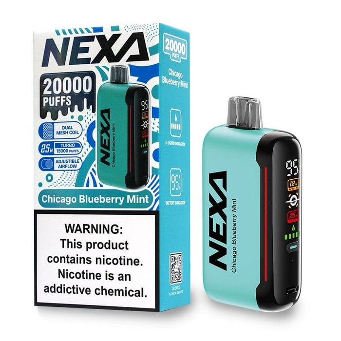 NEXA N20000 Disposable – Enjoy 20,000 puffs, Type-C charging, and customizable airflow. Perfect for MTL vaping. Shop at VapeNear.