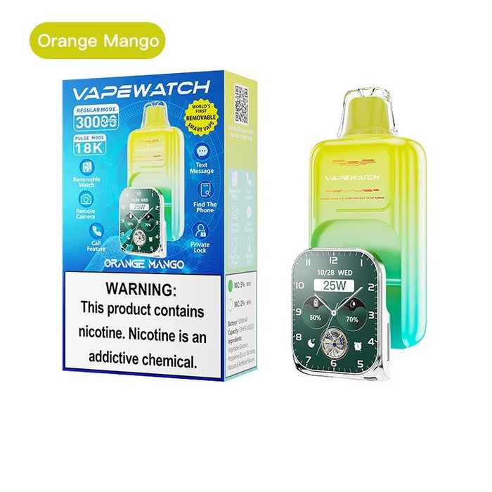 Compact JNR VapeWatch 30K vape, combining futuristic design and long-lasting performance for cloud chasers.