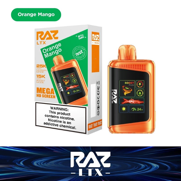 RAZ LTX 25K Disposable Vape with 5% nicotine strength for a strong and satisfying hit.