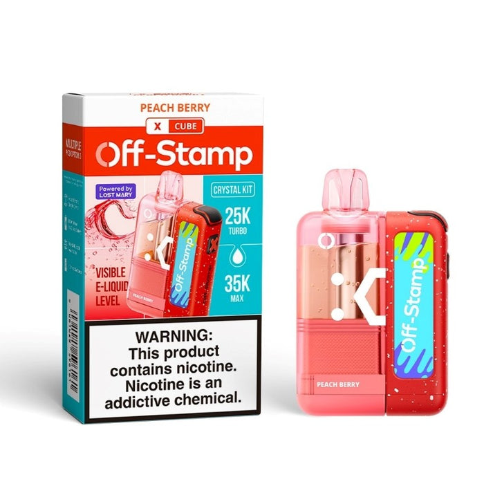 Off-Stamp Crystal Cube 35K disposable vape with Type-C fast charging