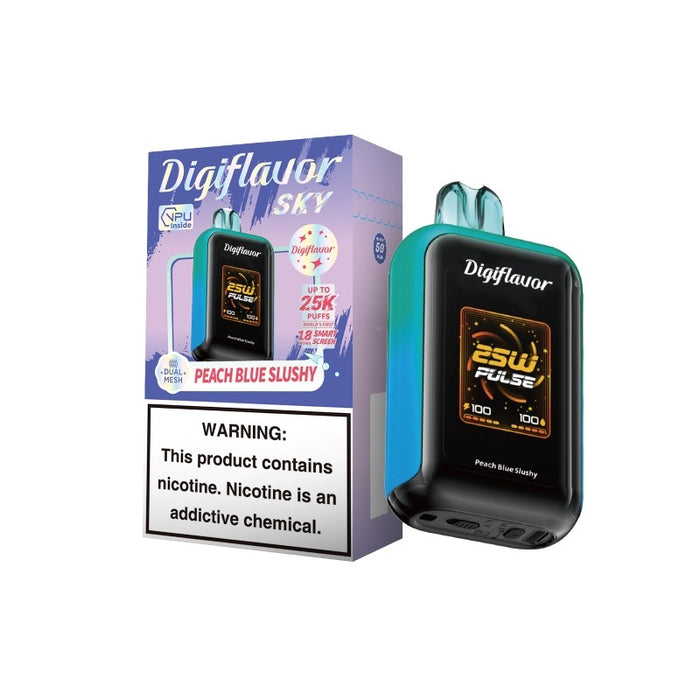 Digiflavor Sky 25K Disposable Vape – Featuring 25,000 puffs, adjustable airflow, and dual mesh coils for rich flavor. Explore premium disposable vapes at VapeNear.