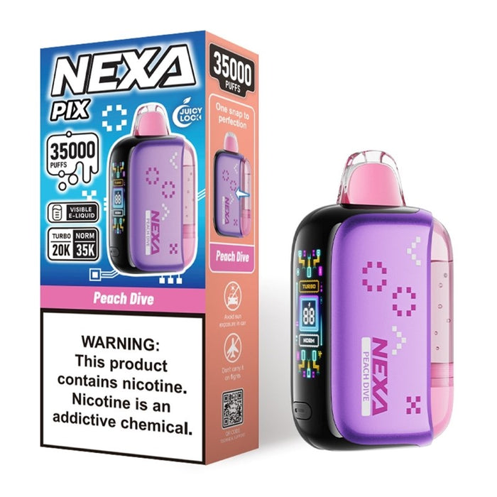 Blue Razz Ice NEXA PIX 35000 puff vape with tart blue raspberry taste.
