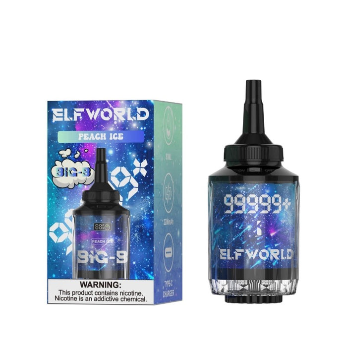 Elfworld Big-B 99999 DTL disposable vape with adjustable airflow and smooth flavor