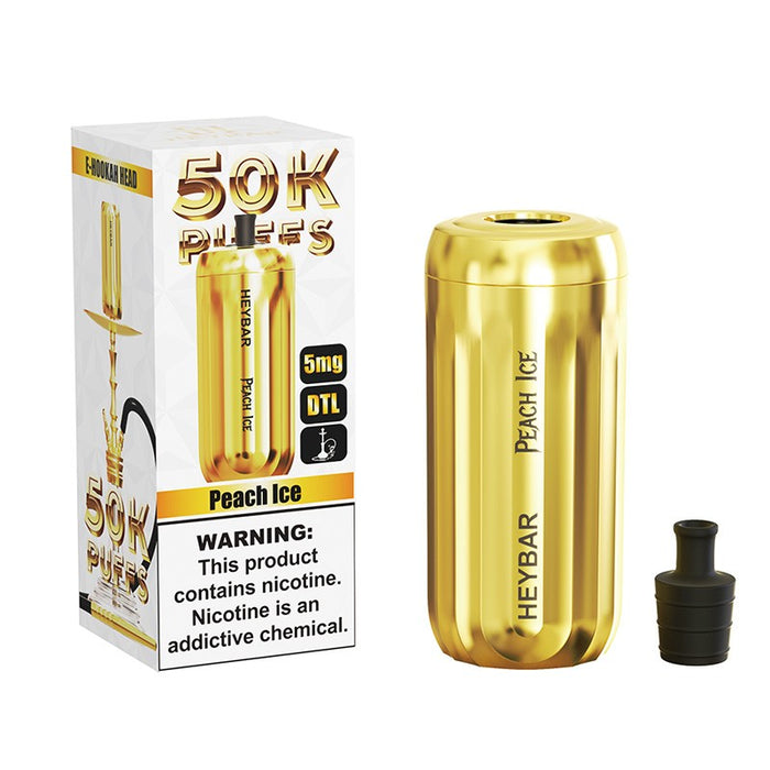 Portable Heybar E-Hookah 50K Disposable Vape for travel and on-the-go vaping.
