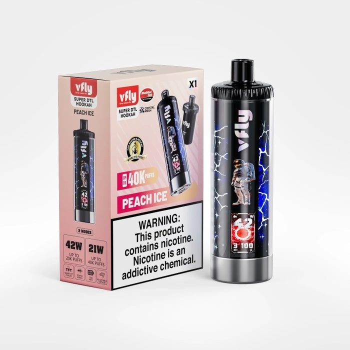 VFLY Super DTL 40K vape featuring adjustable airflow and DTL vaping support at VapeNearShop.