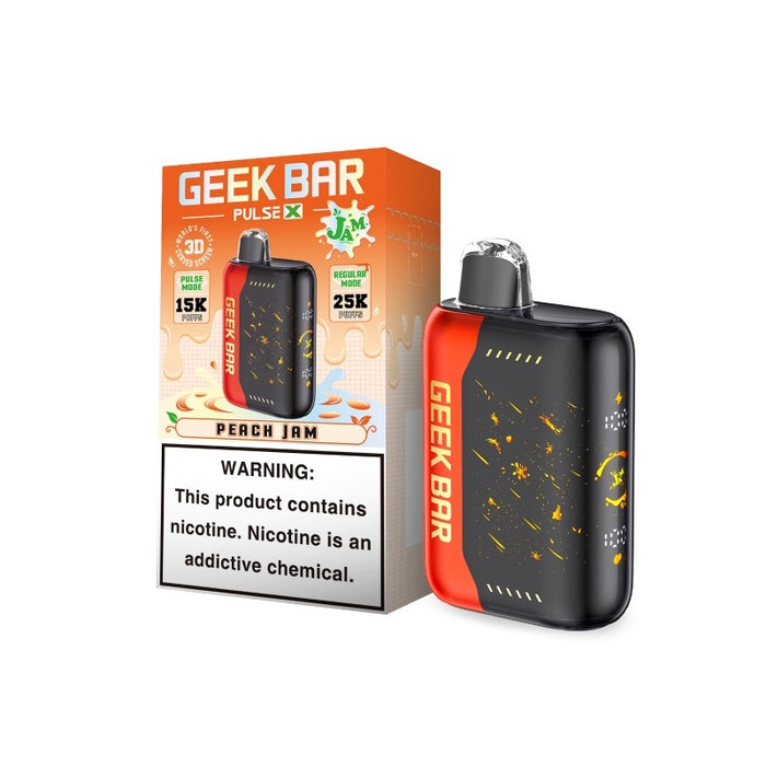 Long-lasting Geek Bar Pulse X 25K Jam Edition Disposable Vape with Raspberry Jam Flavor and Pulse Mode at VapeNear Shop