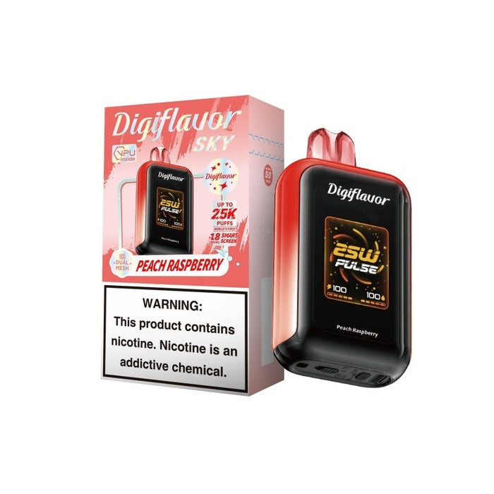 Digiflavor Sky 25K Kit – A rechargeable disposable vape with 5 unique UI themes and 3 vaping modes (Soft, Norm, Pulse). Discover the best at VapeNear.