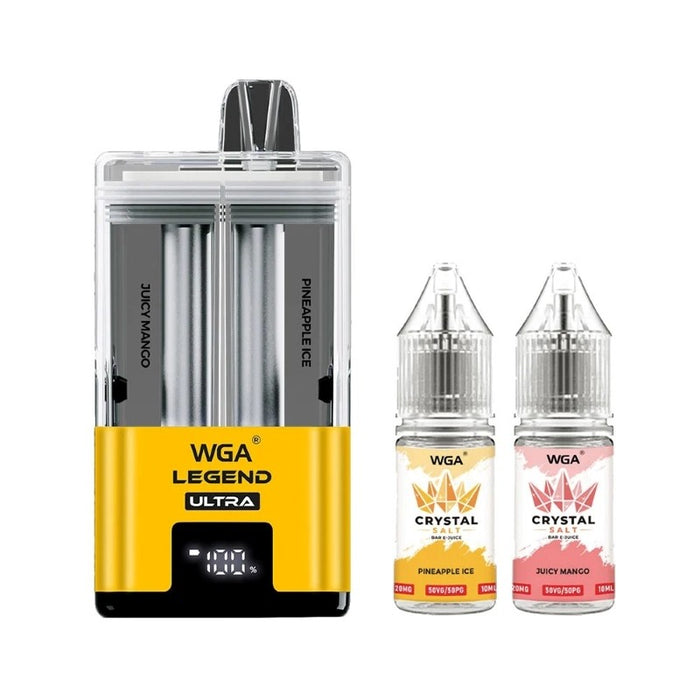 WGA Legend Ultra 30K Vape Blue Slush and Pink Slush flavor combination