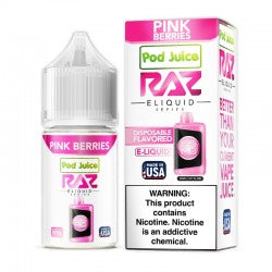 Pod Juice Raz E-Juice 30ml at VapeNear – the ideal choice for vapers who want a smooth, flavorful, and satisfying nicotine salt e-liquid.