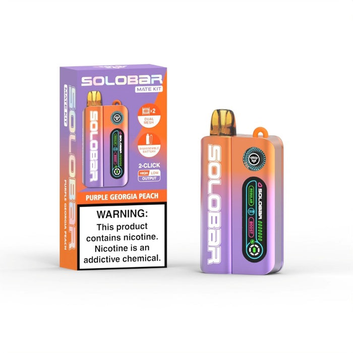 Solobar Mate 35K high-capacity disposable vape with long-lasting 35000 puffs and detachable battery