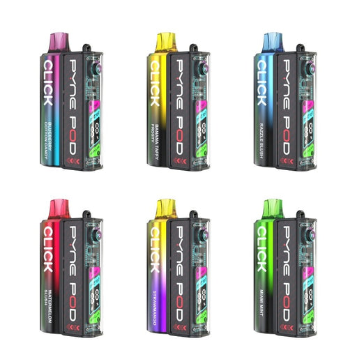 Pyne Pod Click 40K disposable vape with 40000 puffs and detachable battery at VapeNearShop online vape shop.