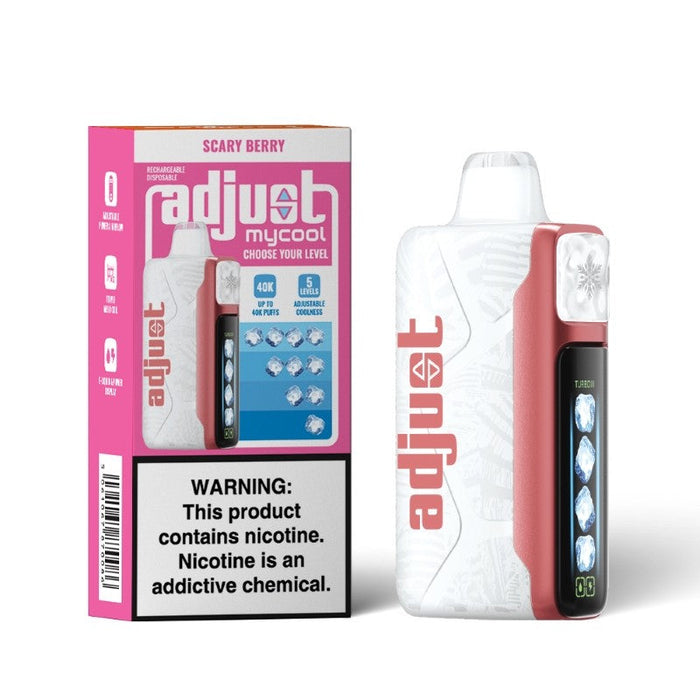 Lost Mary Adjust Mycool 40K Disposable Vape with a variety of flavors, including Sour Lush Gummy and Watermelon Ice.