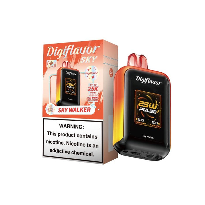 Digiflavor Sky 25K Kit – A disposable vape with 5 unique UI themes, 3 vaping modes, and a 1.8-inch HD display. Find the best at VapeNear.