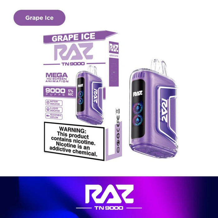 Sleek Design RAZ 2 TN9000 – Stylish and Functional Vape for Cloud Chasers.