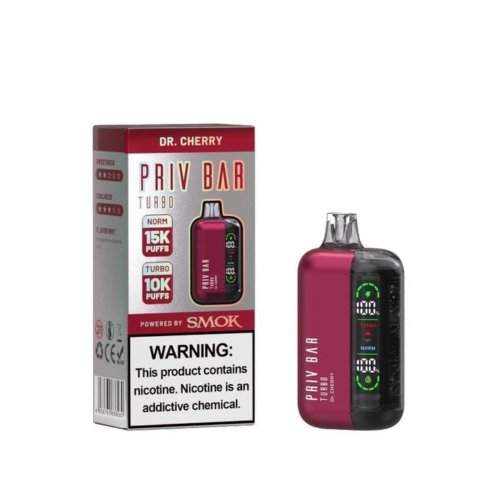 Portable SMOK PRIV Bar Turbo – Lightweight and Easy-to-Carry for On-the-Go Vapers.