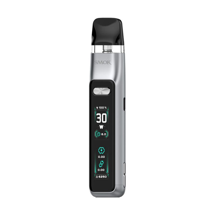 Close-up of SMOK Novo GT TFT screen showing vaping time, puff count, and battery status
