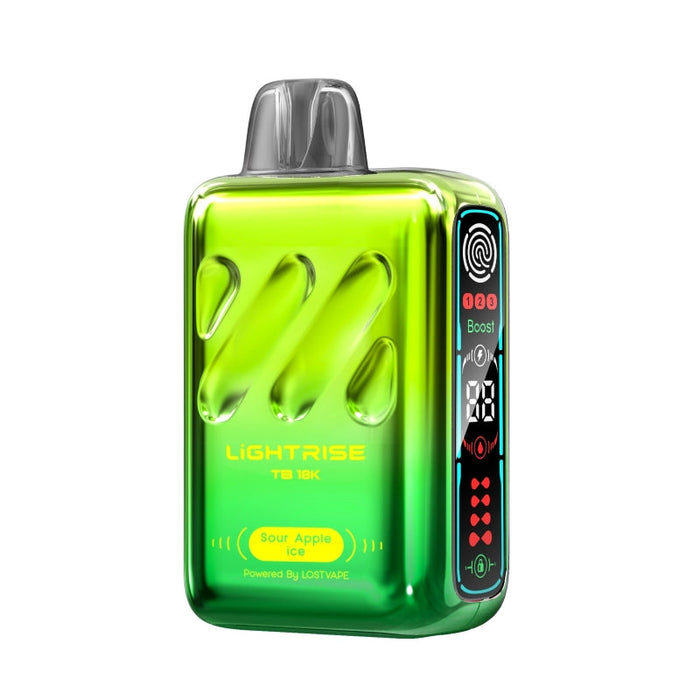 User-friendly Light Rise TB 18K disposable vape with draw-activated firing. Perfect for beginners and experienced vapers alike at VapeNear.