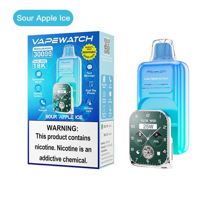 Buy JNR VapeWatch 30K online at VapeNear – A sleek smartwatch-inspired e-cigarette with massive puff count.