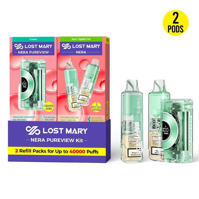 Shop Lost Mary Nera 40K disposable vape kit with refillable pod system at VapeNearShop.