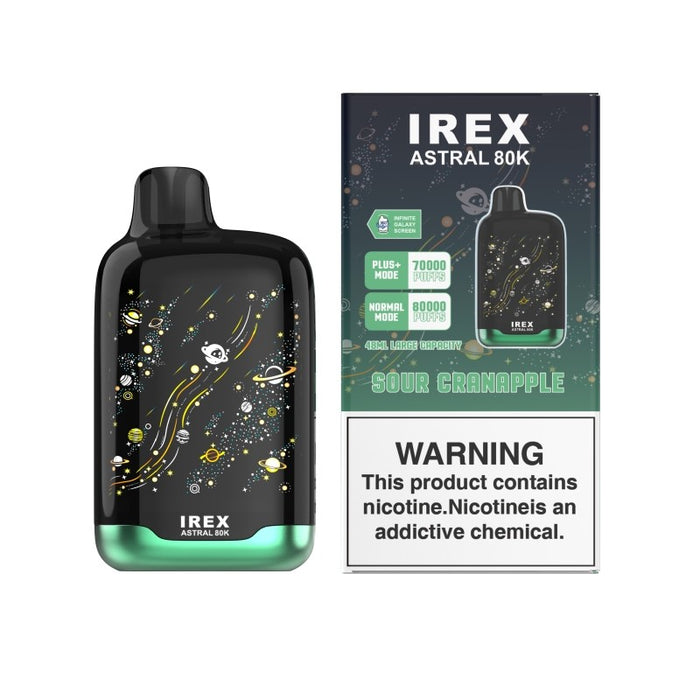 Advanced Dual Mesh Coil System on IREX Astral 80K Disposable Vape for Bold Flavor