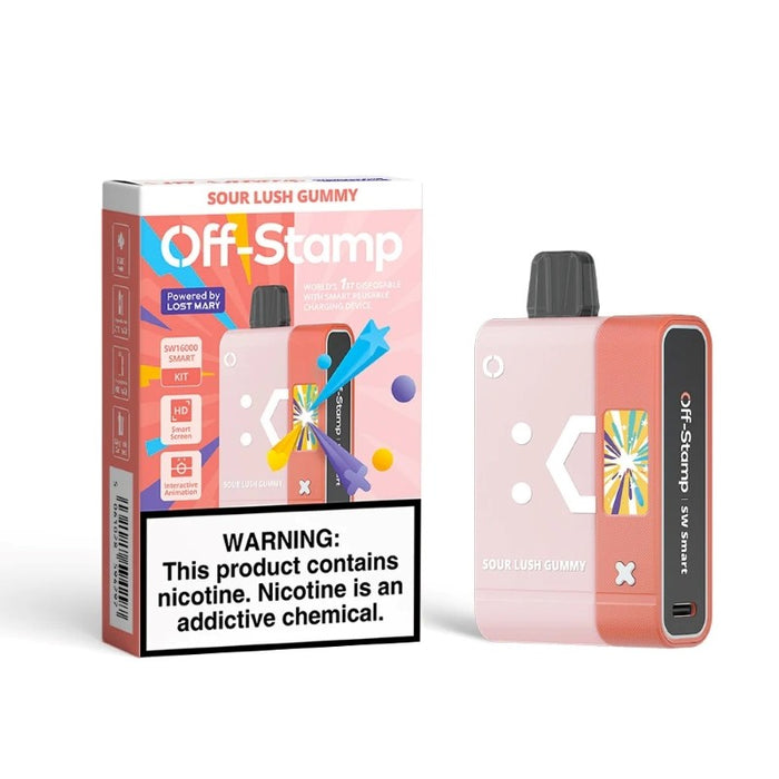 Off-Stamp 16000 puff mesh coil vape with draw-activated mouth-to-lung performance