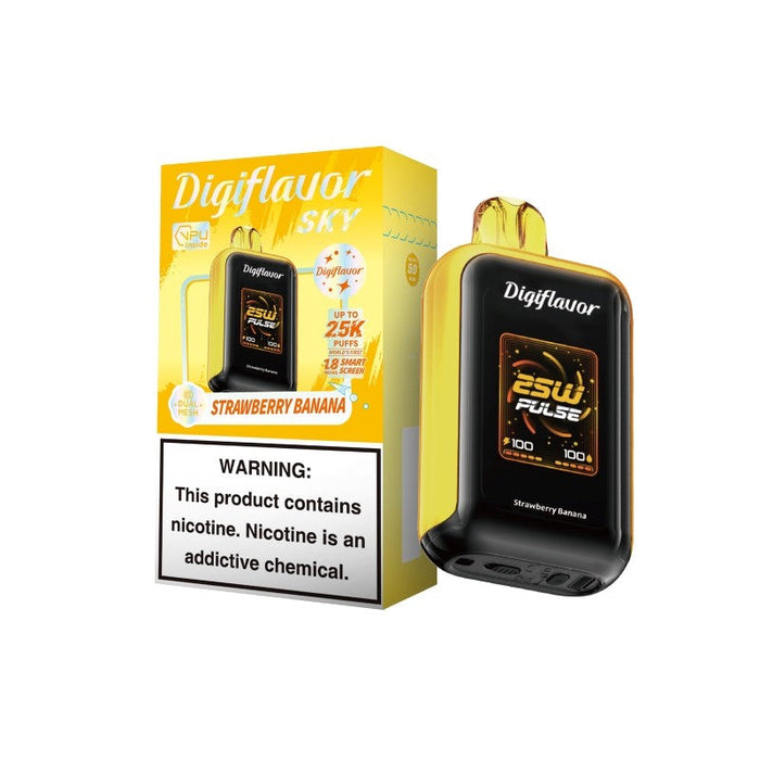 Digiflavor Sky 25K Kit – A disposable vape with 16mL e-liquid, 5% nicotine, and a 1.8-inch HD screen. Perfect for MTL vaping. Shop at VapeNear.
