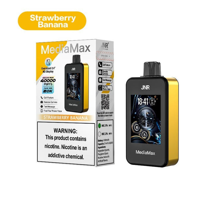 Experience the JNR Mediamax 40000 Disposable Vape at VapeNear, offering a smooth draw, bold flavors, and a long-lasting battery for extended enjoyment.